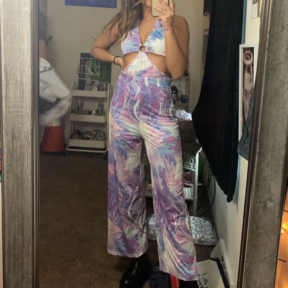 Marble print jumpsuit ~ one piece